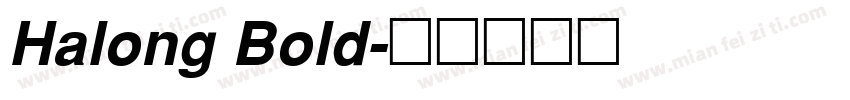 Halong Bold字体转换